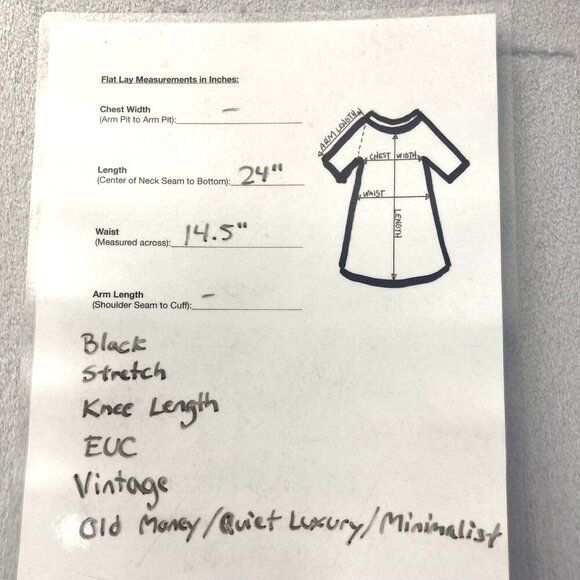 Vintage 90s Chaiken and Capone Black Pencil Skirt Womens 4 Stretch Knee USA - Picture 5 of 14